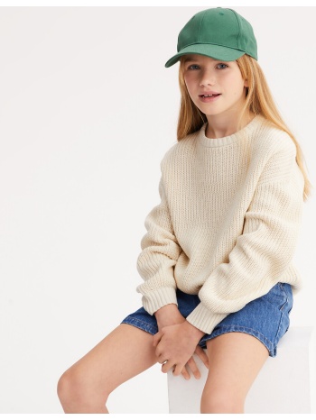 πλεκτό με στρογγυλή λαιμόκοψη και χοντρή πλέξη