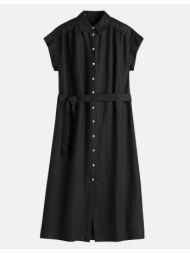 κοντομάνικο λινό φόρεμα