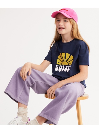 κοντομάνικη μπλούζα με στάμπα ήλιο