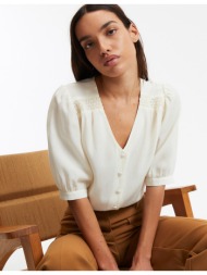 κοντομάνικο χυτό πουκάμισο με v