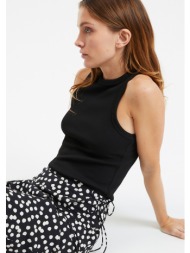 αμάνικη μπλούζα με στρογγυλή λαιμόκοψη