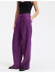 φαρδύ λινό παντελόνι