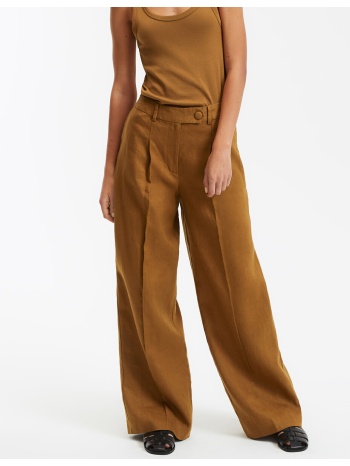 φαρδύ λινό παντελόνι