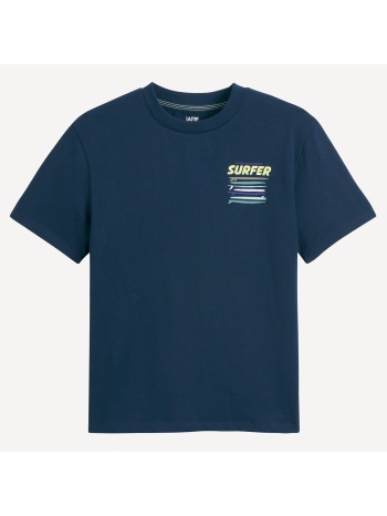 κοντομάνικο t-shirt με στάμπα μπροστά και πίσω