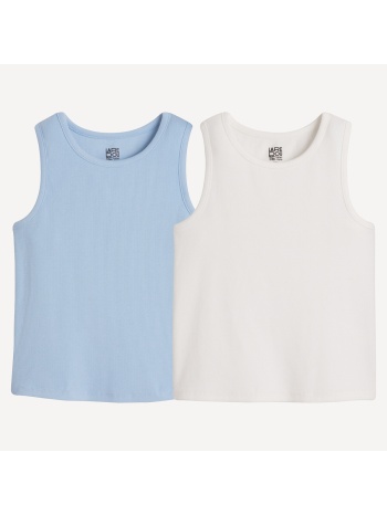 σετ 2 αμάνικες ριμπ μπλούζες