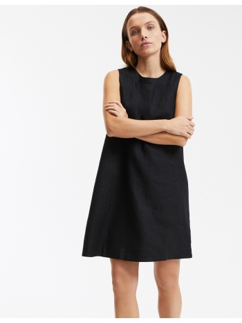 κοντό αμάνικο φόρεμα από λινό