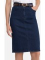 ίσια μίντι φούστα από στρετς ντένιμ ντένιμ