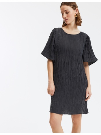 κοντό εβαζέ φόρεμα με κοντά μανίκια πεταλούδα