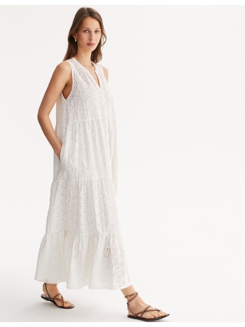 εβαζέ αμάνικο φόρεμα με κέντημα και μακρύ μήκος