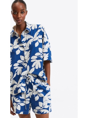 εμπριμέ πουκάμισο oversize με μανίκια μέχρι τους αγκώνες σε προσφορά