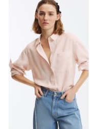 λινό φαρδύ πουκάμισο