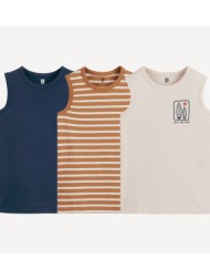 σετ 3 αμάνικες μπλούζες