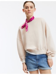 φαρδύ κοντό φούτερ με ...