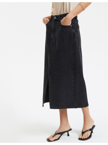 μίντι ίσια φούστα από ντένιμ