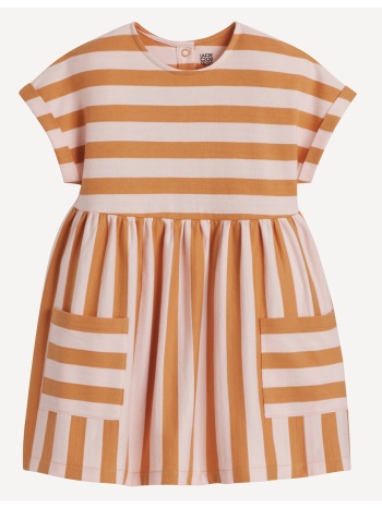 κοντομάνικο ριγέ φόρεμα