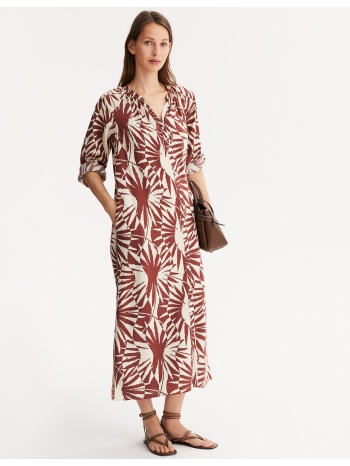 μακρύ εμπριμέ φόρεμα με μανίκια 3|4 σε προσφορά