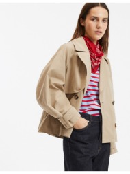 κοντή φαρδιά καμπαρντίνα