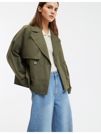 κοντή φαρδιά καμπαρντίνα