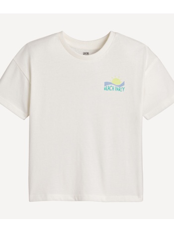 κοντομάνικο t-shirt με στάμπα στην πλάτη