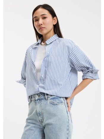 ριγέ βαμβακερό πουκάμισο