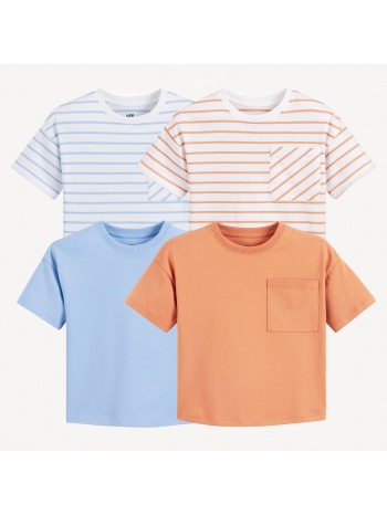 σετ 4 t-shirt με στρογγυλή λαιμόκοψη