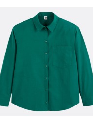 λινό φαρδύ πουκάμισο