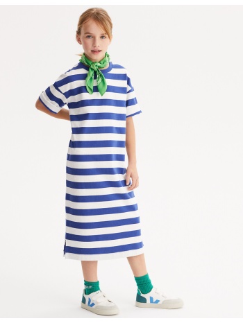 κοντομάνικο ριγέ φόρεμα