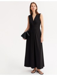 μακρύ αμάνικο φόρεμα σε εβαζέ γραμμή