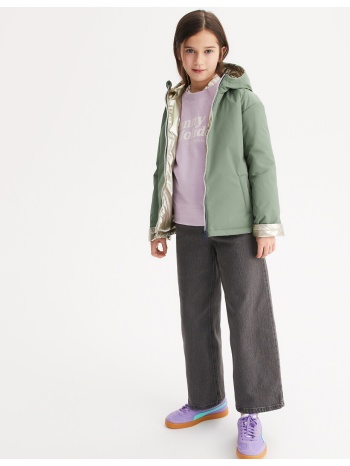 αντιανεμικό μπουφάν διπλής όψης με κουκούλα