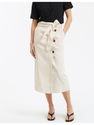 μίντι φούστα-φάκελος από βαμβακερό τουίλ