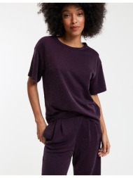 κοντομάνικη μπλούζα με μεταλλιζέ όψη