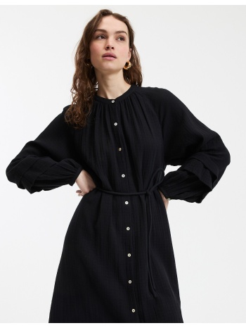 μακρύ εβαζέ φόρεμα με μακριά μανίκια