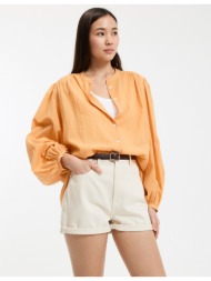 φαρδύ πουκάμισο με στρογγυλή λαιμόκοψη