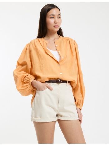 φαρδύ πουκάμισο με στρογγυλή λαιμόκοψη