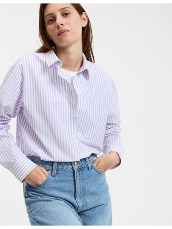 ριγέ βαμβακερό πουκάμισο