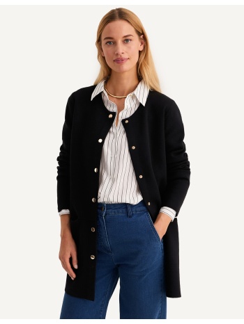 μακριά ζακέτα με λεπτή πλέξη και κουμπιά