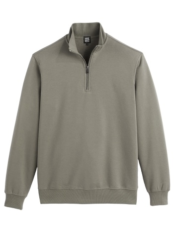 ζακέτα με φερμουάρ και όρθιο γιακά