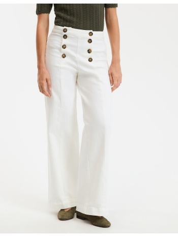 φαρδύ ψηλόμεσο παντελόνι με δύο σειρές κουμπιά