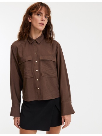 μακρυμάνικο κοντό πουκάμισο σε φαρδιά γραμμή