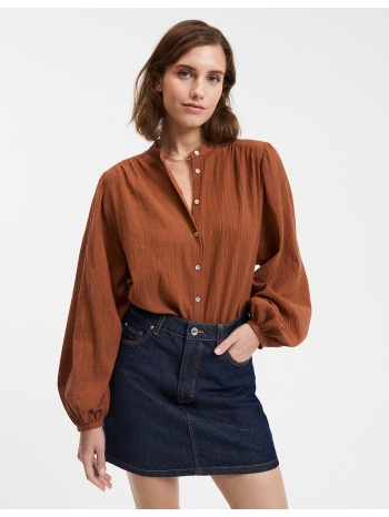 πουκάμισο oversize με μάο γιακά