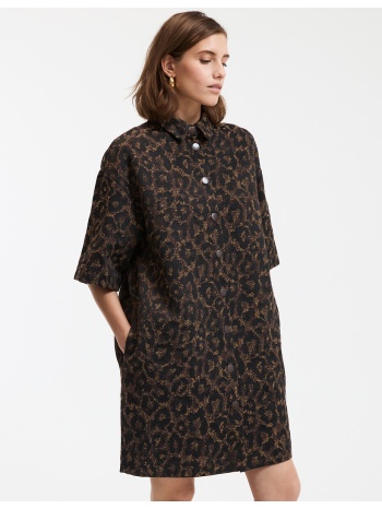 φόρεμα μίνι από ύφασμα ζακάρ με μοτίβο λεοπάρ σε προσφορά