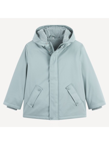 αδιάβροχο μπουφάν με επένδυση sherpa και κουκούλα