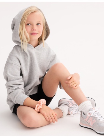 φούτερ με κουκούλα από μαλακό jersey