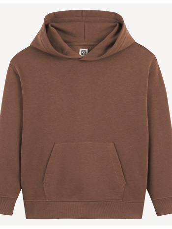 φούτερ με κουκούλα από μαλακό jersey