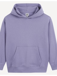 φούτερ με κουκούλα από μαλακό jersey