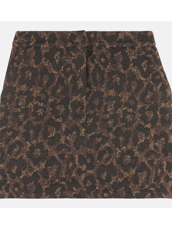 ίσια μίνι φούστα με σχέδιο λεοπάρ