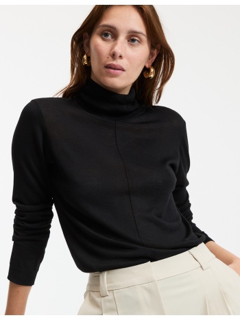 πουλόβερ με λαιμόκοψη ζιβάγκο σε λεπτή πλέξη