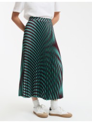 μακριά ριγέ πλισέ φούστα
