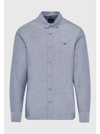 ανδρικό βαμβακερό πουκάμισο με κεντημένο logo - the