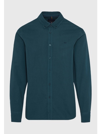 ανδρικό βαμβακερό πουκάμισο με κεντημένο logo - the